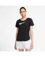 T-Shirt de Running femme W NK SWOOSH RUN TOP SS Noir