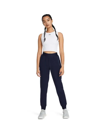 Pantalon Femme UA RIVAL HI RISE WOVEN PANT Bleu