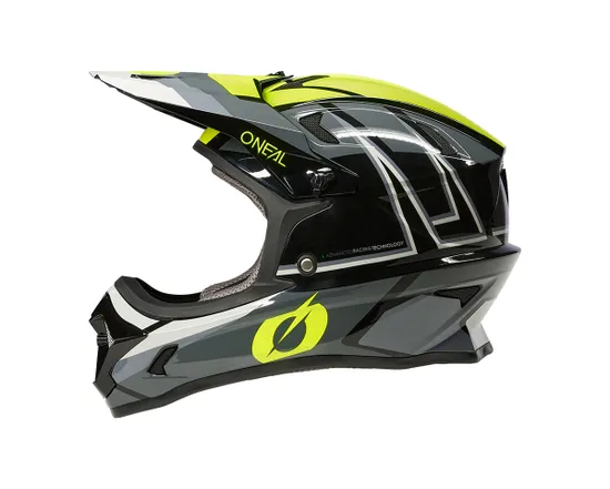Casque intégral Unisexe SONUS SPLIT Noir/Jaune Néon