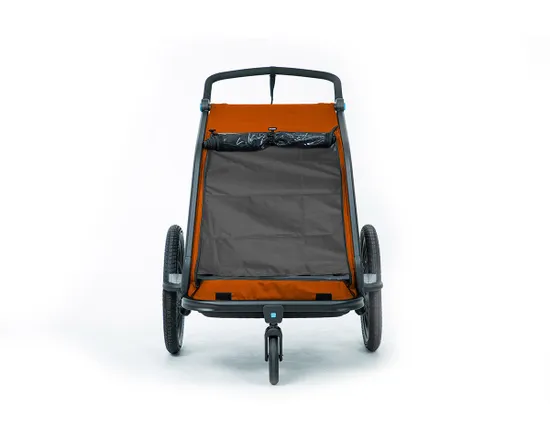 Remorque pour enfant 2 places DOUBLE CMPT X ACTIONTEAM Orange/Gris