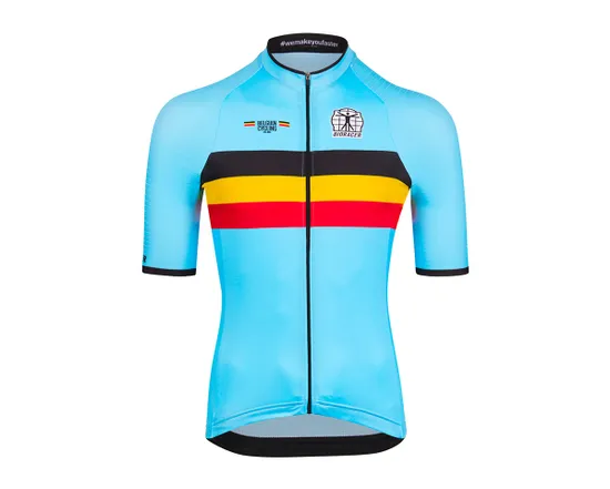 Maillot manches courtes Homme OFFICIAL TEAM BELGIUM ICON CLASSIC Bleu