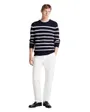 Pull col rond Homme DC HORIZONTAL STRIPE Bleu Marine/Ivoire