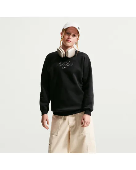 Sweat Enfant G NSW STDIO FLC OVRSZD CRW AOP Noir