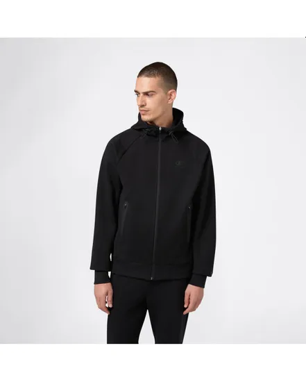 Sweat zip à capuche Homme Noir