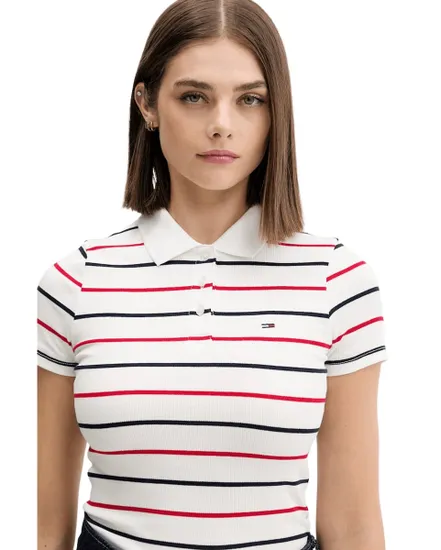 Polo Femme Slim Rib Court