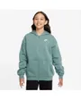 Sweat zip à capuche Fille G NSW CLUB FLC OVRSZD FZ LBR Vert