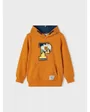 Sweatshirt à capuche manches longues Enfant NKMTORRY  SWE W HOOD BRU Jaune