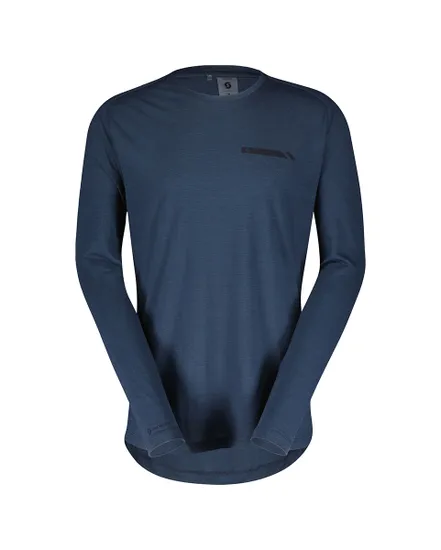 Maillot manches longues Homme DEFINED MERINO Bleu Métal