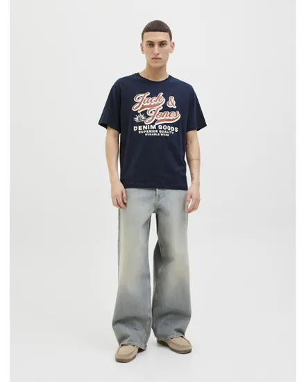 T-shirt Homme JJELOGO TEE SS O-NECK 2 COL AW25 SN Bleu