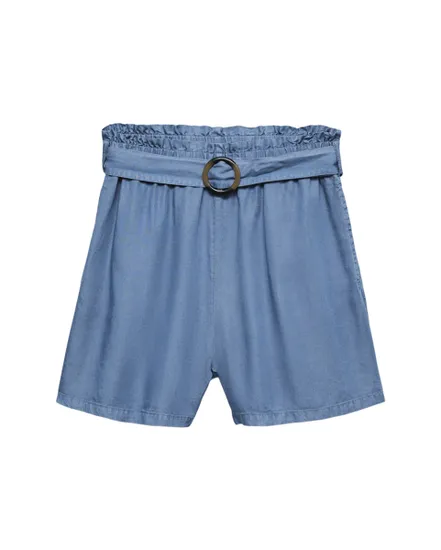 Short Jean Femme VMFLEUR Paperbag Tencel