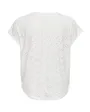 T-shirt manches courtes Femme ONLSMILLA S/S TOP JRS NOOS Blanc