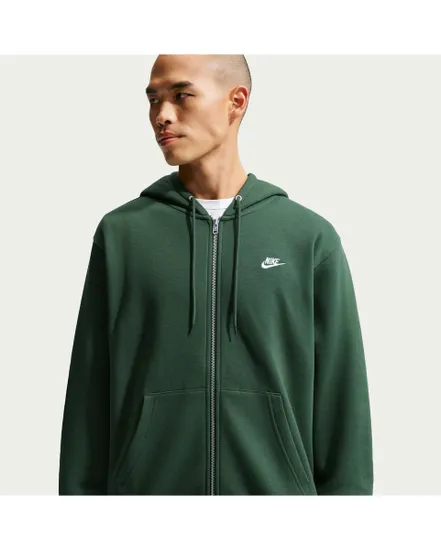 Sweat zip à capuche Homme M NK CLUB BB FZ HOODIE Vert