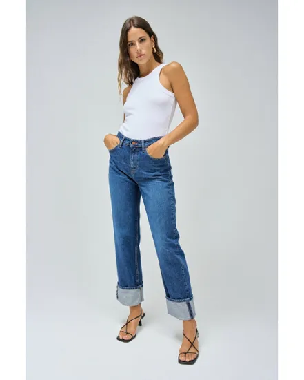 Jean Femme TRUE WITH CUFF Bleu