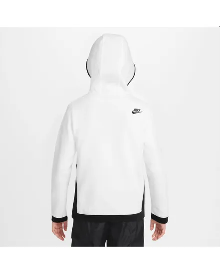 Nike Sweat à Capuche NSW Tech Fleece - Blanc/Vert/Noir Enfant