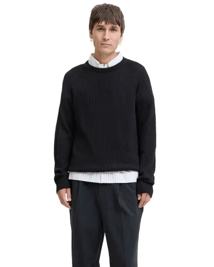 Pull Tricoté Homme Jjpannel Knit Crew Neck AW25