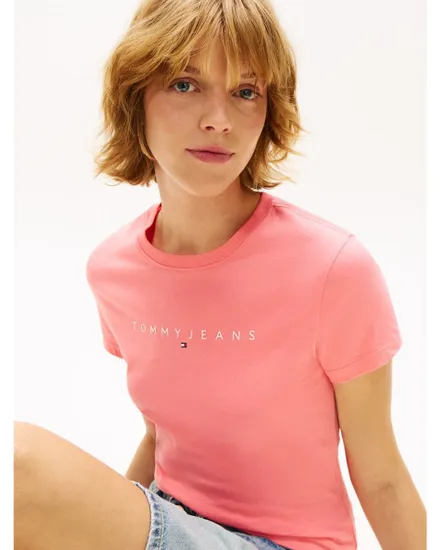 T-shirt Femme TJW SLIM LINEAR TEE EXT Rose