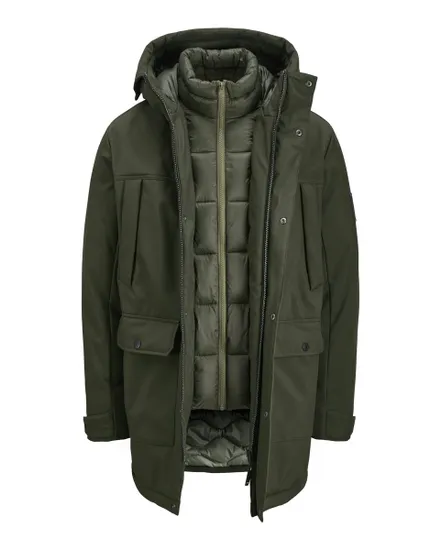 Veste dextérieur Homme JJFINN SOFTSHELL PARKA Vert