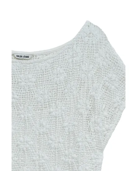 T-Shirt Femme Salsa Dentelle Blanc