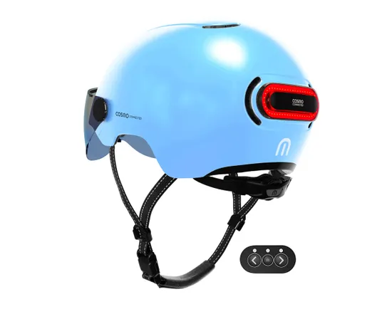 Casque urbain intelligent Unisexe COSMO FUSION Bleu Ciel Brillant Métallisé