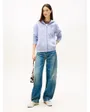 Sweat zippé à capuche Femme REG S FLAG ZIP T Bleu Pervenche