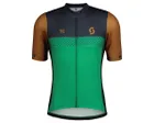 Maillot manches courtes Homme RC TEAM Marron/Vert Amazone
