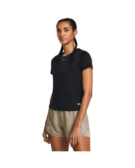 T-Shirt MC Femme UA LAUNCH SHORTSLEEVE Noir