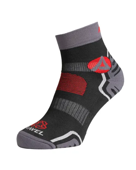 2 paires de chaussettes Unisexe TRAVEL gris et rouge