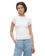 T-Shirt Manches Courtes Femme TJW Slim Lettuce Edge Rib SS