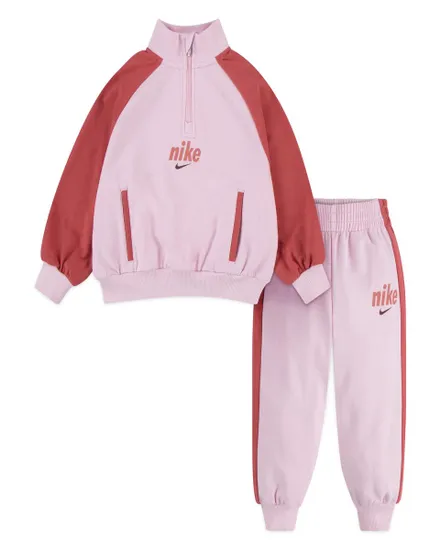 Survêtement Bébé fille E1D1 HALF ZIP SET Rose