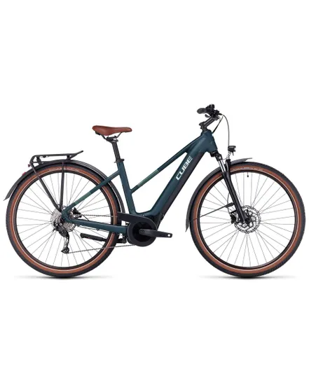 Vélo électrique trekking Femme TOURING HYBRID ONE 500 Vert