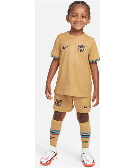 Ensemble de football Jeune Enfant FCB LK NK DF KIT AW Beige