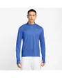 Haut col zipé Homme M NK DF PACER TOP HZ Bleu