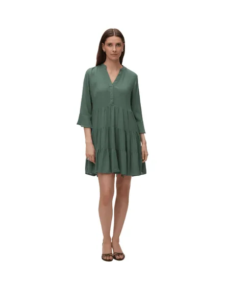 Robe Femme Manches Longues Col V Imprimé