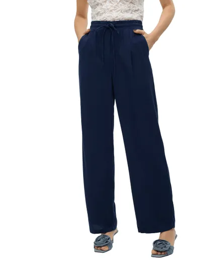 Pantalons Larges Femme VMJESMILO HW WIDE PANTS WVN NOOS
