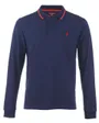 POLO ML JERSEY HOMME BLEU