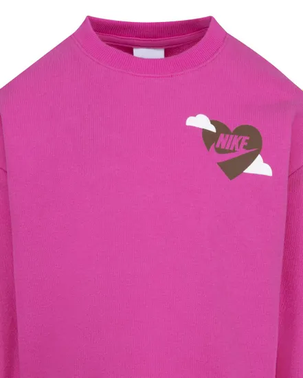 Sweatshirt Fille SWEET SWOOSH CREW Rose