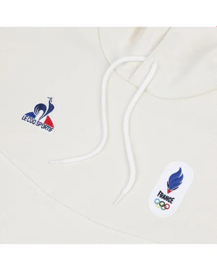 Sweat à capuche homme Village Equipe de France Olympique - Ecru
