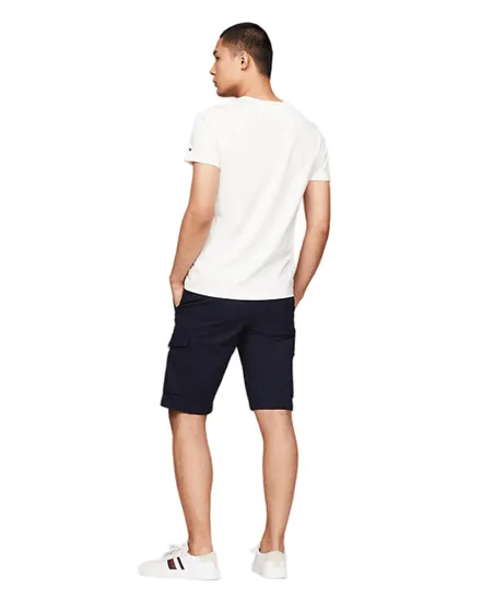 T-shirt col rond Homme CORE TOMMY LOGO TEE Blanc