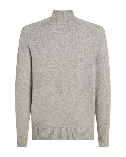 Pull col zippé Homme LAMBSWOOL ZIP MOCK Bleu Chiné