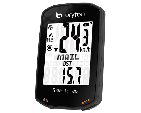 Compteur GPS de vélo RIDER 15 NEO C (AVEC CAPTEURS) Noir