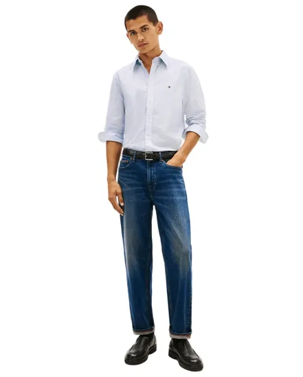 Chemise Homme FLEX POPLIN FAKE SOLID RF SHIRT Bleu