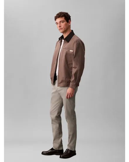 Pantalon chino Homme SLIM REFINED COTTON STRETCH TROU Kaki Vintage