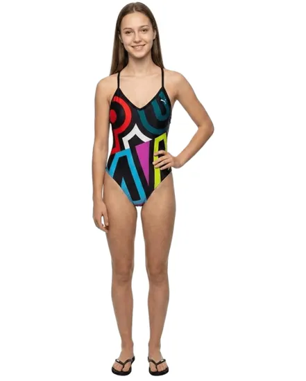 Maillot De Bain Femme PUMA Swim Placed Print Swimsuit