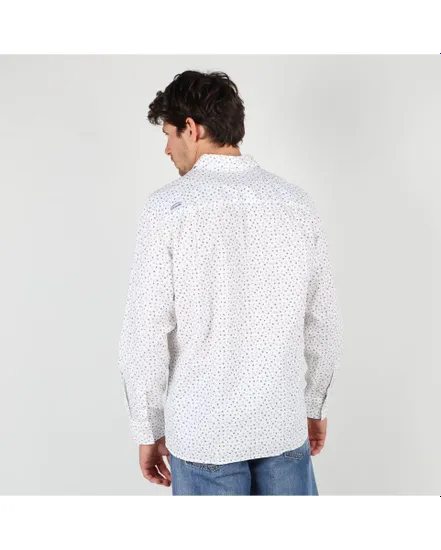 CHEMISE MANCHES LONGUES MICROPRINT Homme Blanc