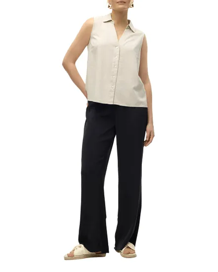 Chemise Femme VMMYMILO SL V-NECK SHIRT
