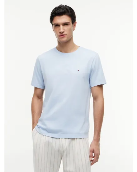 T-shirt col rond Homme ESS SEASONAL REG FIT SOLID TEE Bleu Ciel