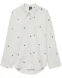 Chemisier Femme VMODONA LS SHIRT WVN NOOS Blanc à motifs