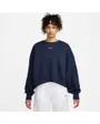 Sweat Femme W NSW PHNX FLC OOS CREW Bleu