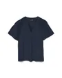 T-shirt Femme VMJOSIE SS V-NECK GATHERING TOP WVN GA Bleu