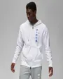 Sweatshirt à capuche manches longues Homme M J PSG FLC FZ Blanc